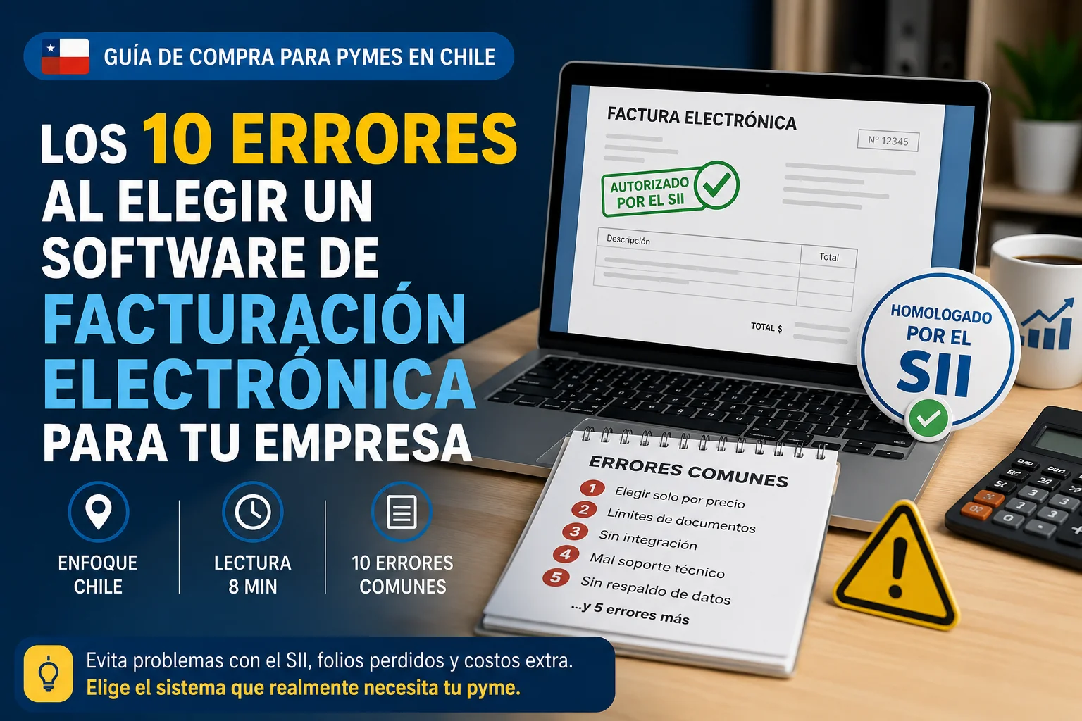 Software de facturación electrónica en Chile: errores comunes al elegir un sistema para pymes homologado por el SII.